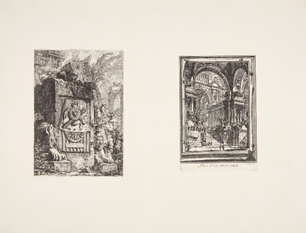 Giovanni Battista Piranesi, Ruiner af egyptisk og græsk arkitektur / Imaginær rekonstruktion af et kongeligt atrium