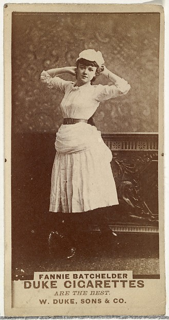 W. Duke, Sons & Co., Fannie Batchelder, from the Actors and Actresses series (N145-7) issued by Duke Sons & Co. to promote Duke Cigarettes