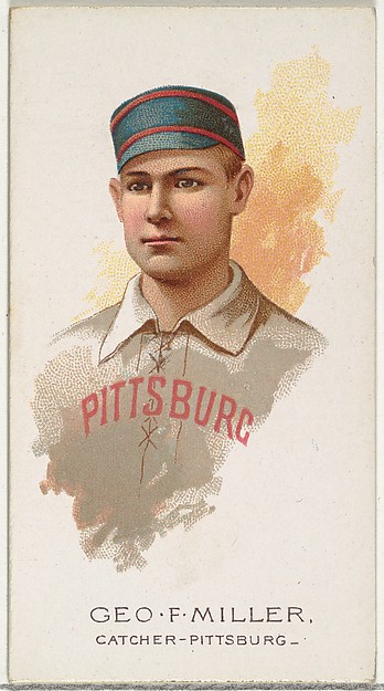 Allen & Ginter, George F. Miller, Baseball Player, Catcher, Pittsburgh, from World's Champions, Series 2 (N29) for Allen & Ginter Cigarettes