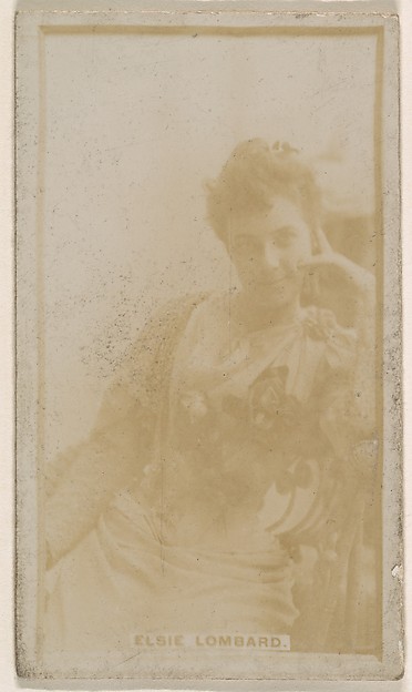 Kinney Brothers Tobacco Company, Elsie Lombard, from the Actresses series (N245) issued by Kinney Brothers to promote Sweet Caporal Cigarettes