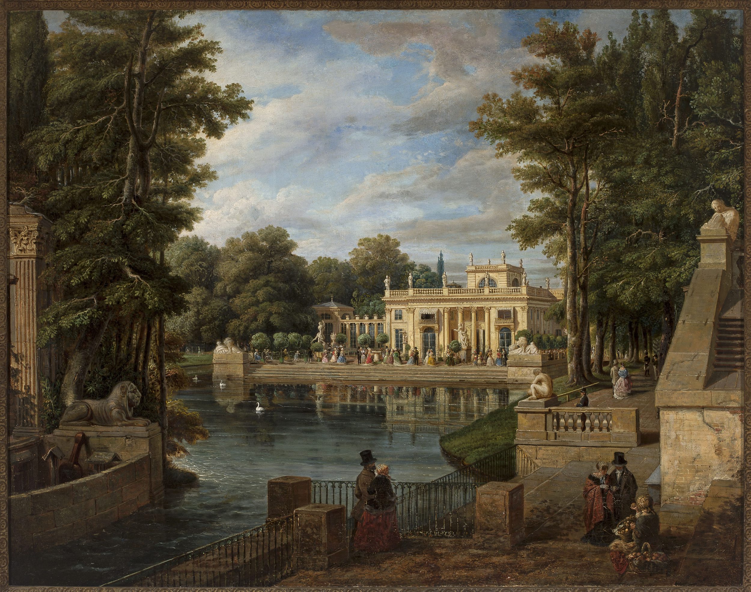 Marcin Zaleski, View of the Łazienki Palace in summer