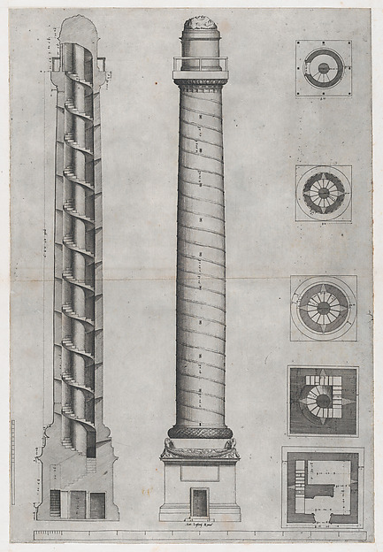 Anonymous, Italian, 16th century, The Column of Trajan, from "Speculum Romanae Magnificentiae"
