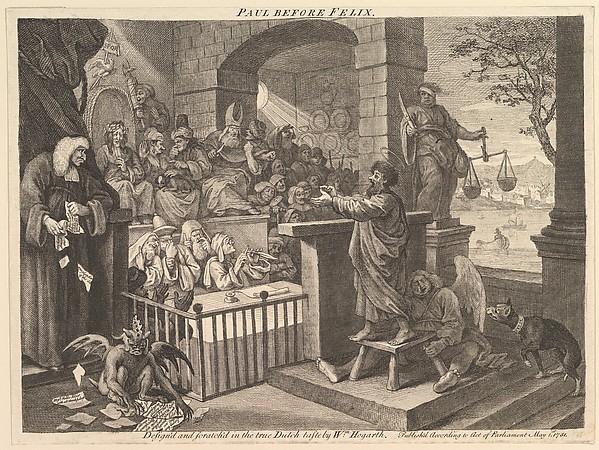 William Hogarth, Paul Before Felix Burlesqued