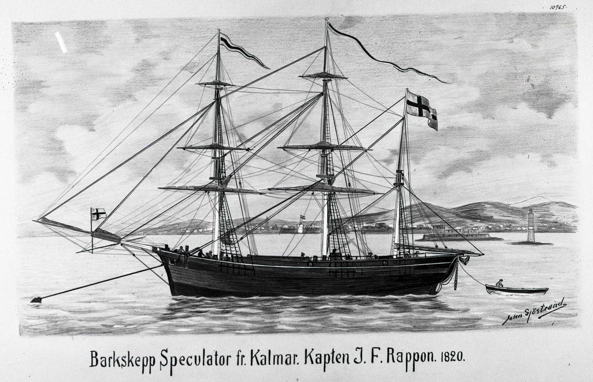 Okänd fotograf,, Barken Speculator från Kalmar.