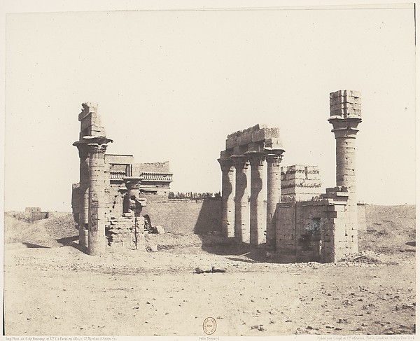 Félix Teynard, Erment (Hermonthis), Vue Générale des Ruines -Temple et Mammisi