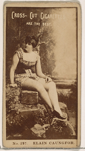 W. Duke, Sons & Co., Card Number 227, Elain Caungfor, from the Actors and Actresses series (N145-2) issued by Duke Sons & Co. to promote Cross Cut Cigarettes
