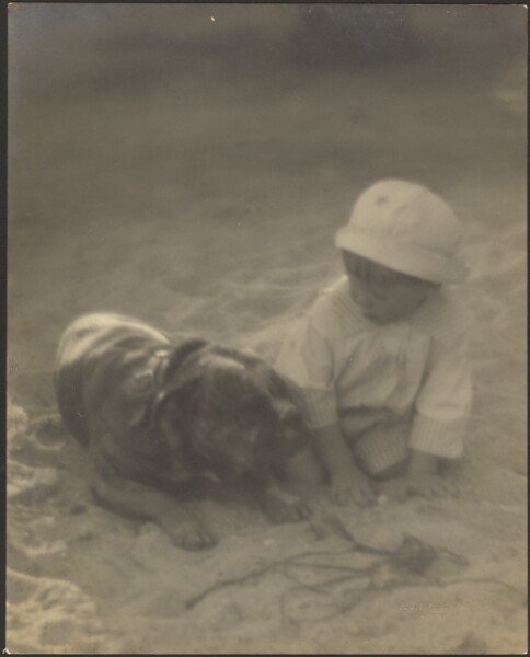 Louis Fleckenstein, [Boy Sitting with Dog]