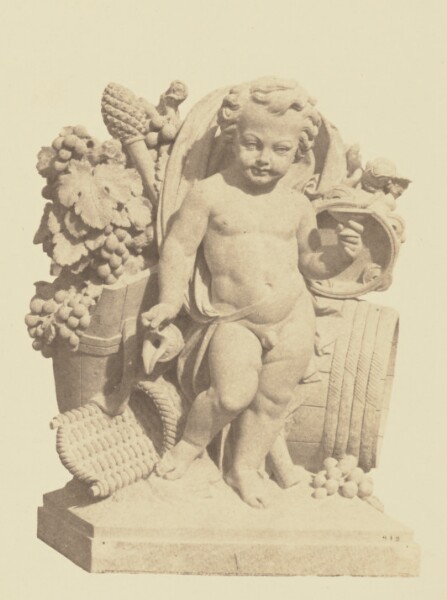 Édouard Baldus, ["La Vendange", Sculpture by Jacques François Walcher, Decoration of the Louvre, Paris]