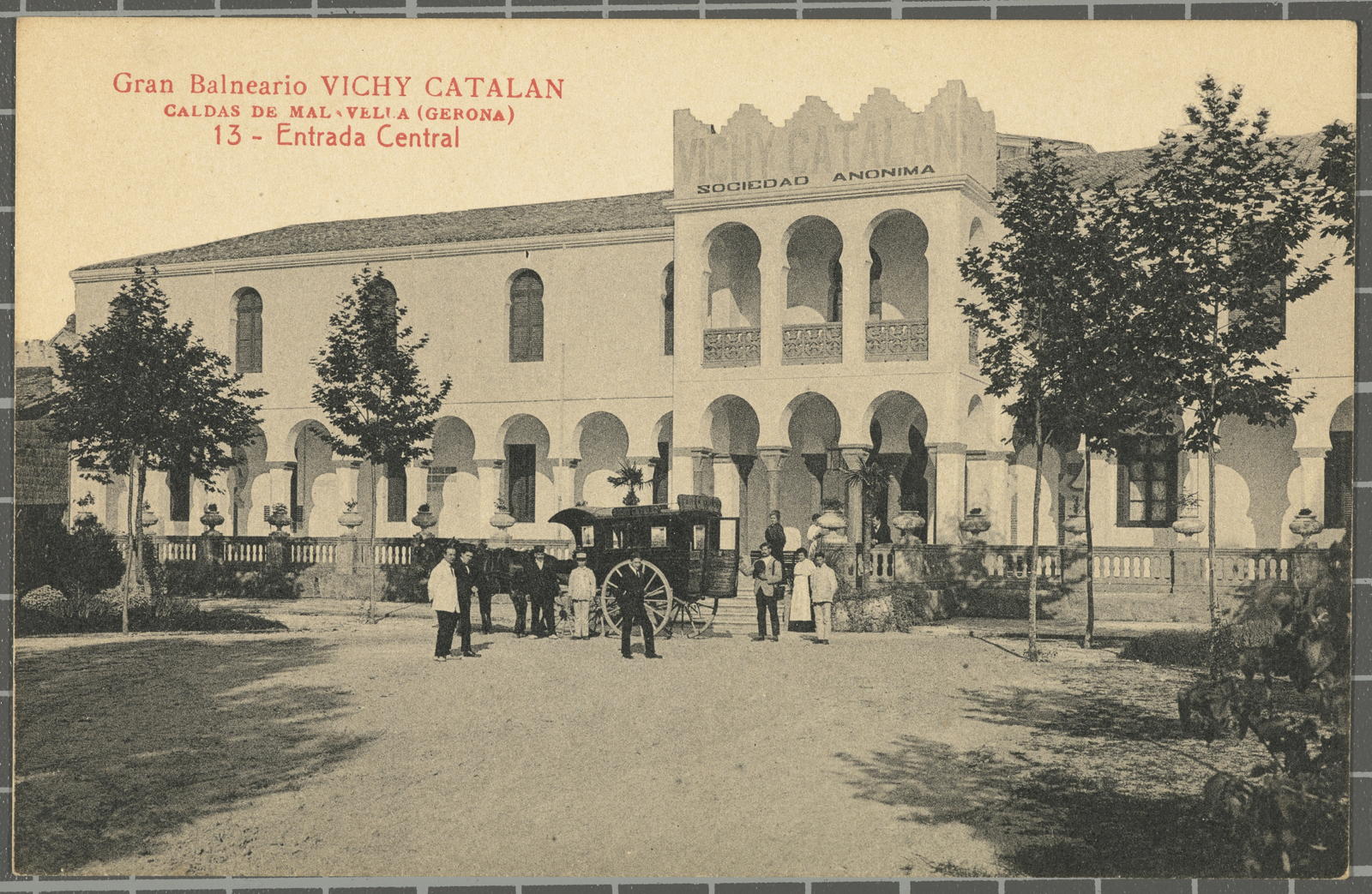 Josep Thomas Bigas, Gran Balneario VICHY CATALAN CALDAS DE MALAVELLA (Gerona) 13 - Entrance Central