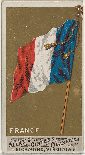 Allen & Ginter, France, from Flags of All Nations, Series 1 (N9) for Allen & Ginter Cigarettes Brands