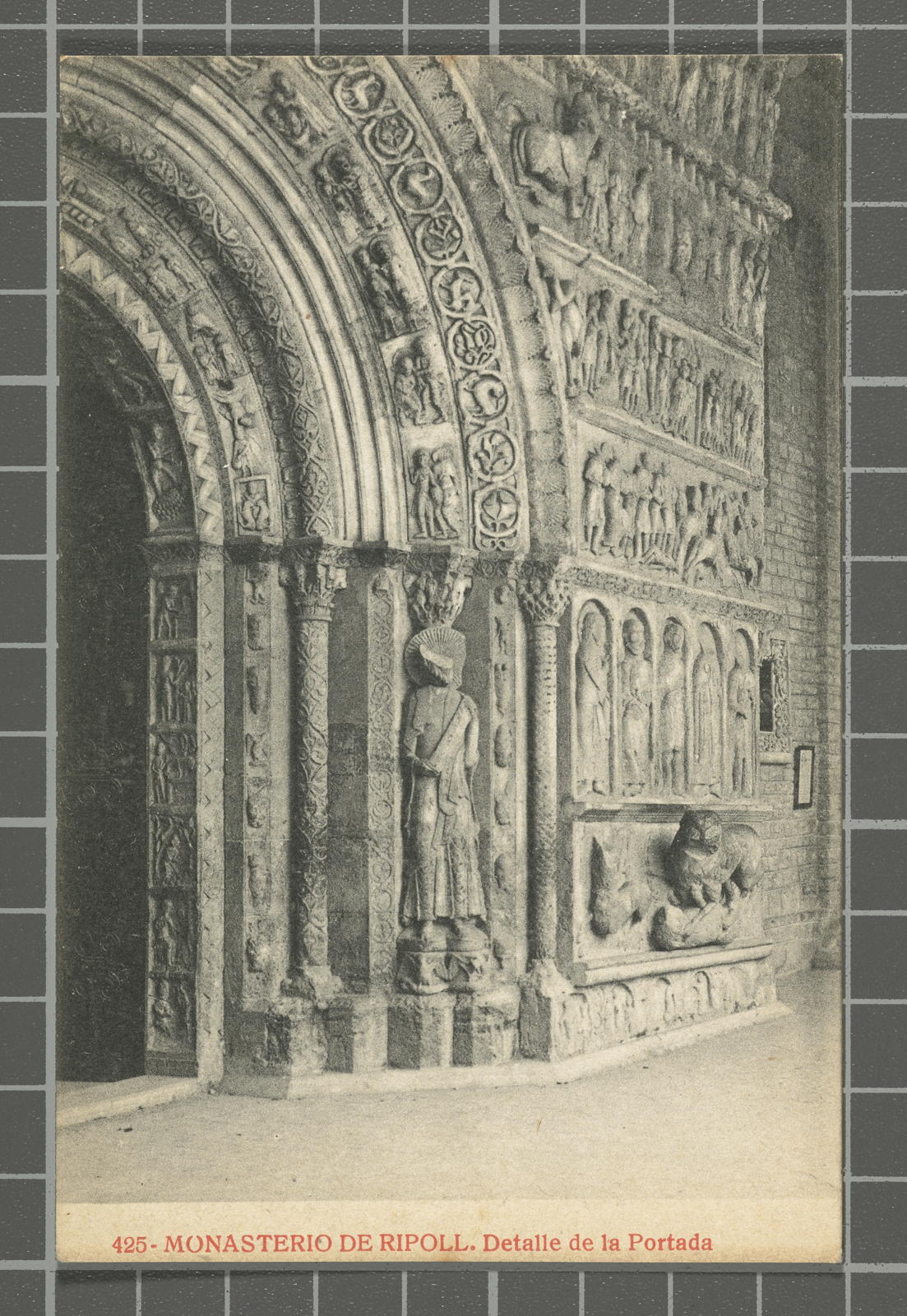 Desconegut, 425 - Monasterio de Ripoll. Detalle de la Portada