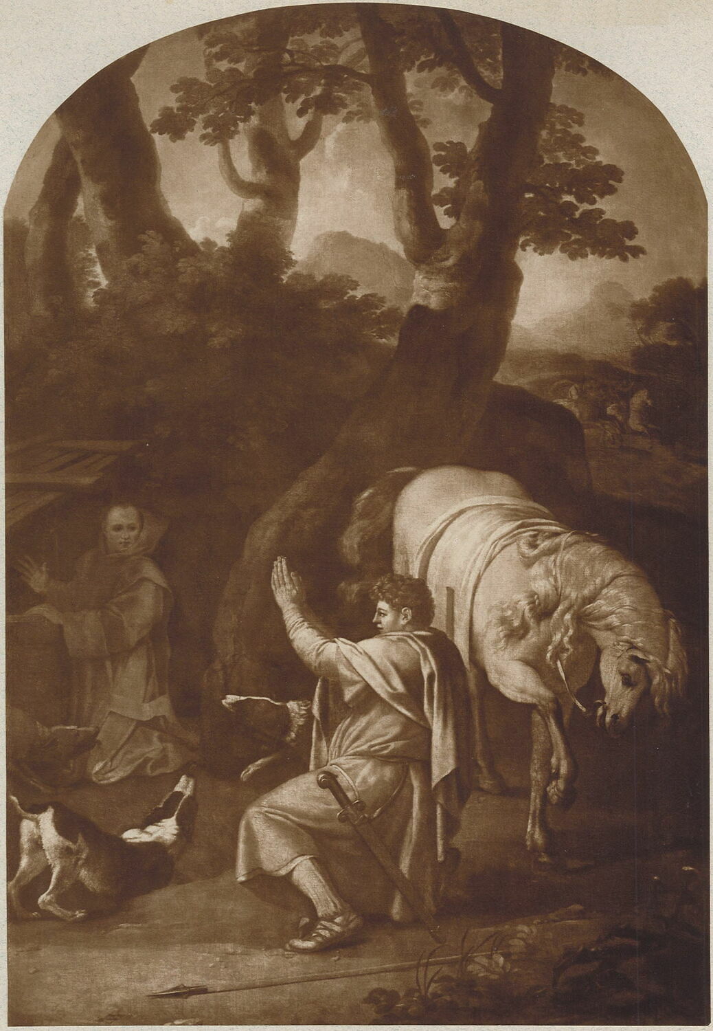 Eustache Le Sueur, Rencontre de saint Bruno et du comte Roger de Sicile