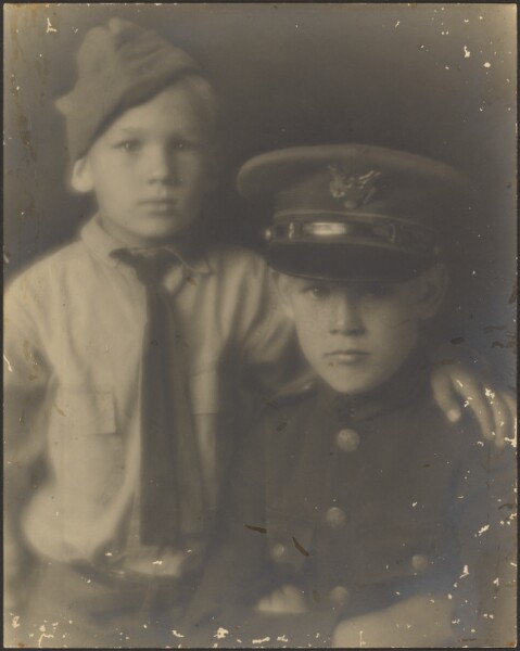 Louis Fleckenstein, [Two Young Boys Dressed as Soldiers]