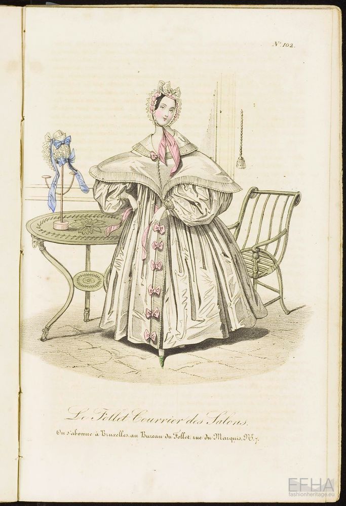 Unknown artist, Modeprent (in kleur) uit 'Le Follet Courier des Salons' 1835-06-22