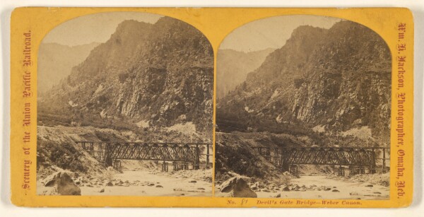 William Henry Jackson, Devil's Gate Bridge - Weber Canon.
