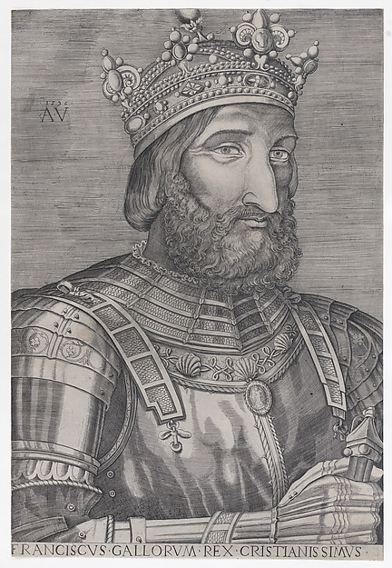 Agostino Veneziano (Agostino dei Musi), Francois I, King of France