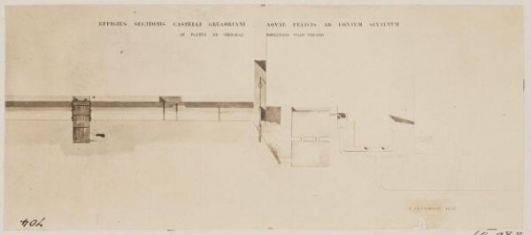 Parker, John Henry, Aqueducts - Section of a Castellum of the Aqua Felice behind the Fountain of the Termini, in the Thermae of Diocletian