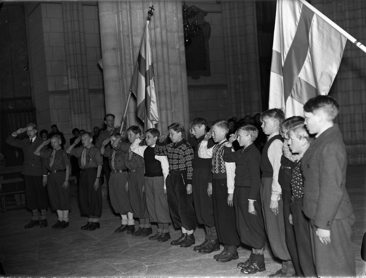 Paul Sandberg, "Wasakåren i Upsala har jubilerat" - högtidligt firande i Uppsala domkyrka, Uppsala mars 1942