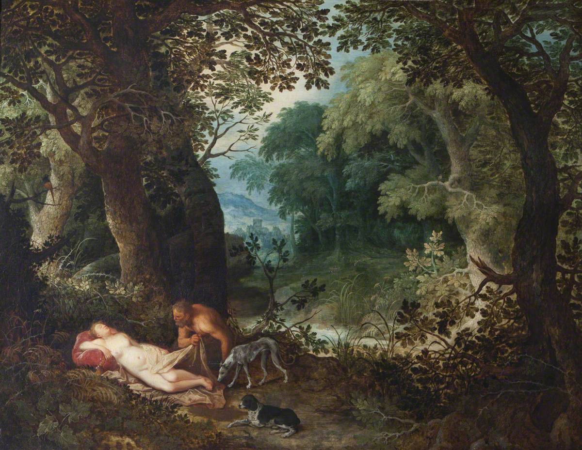 Abraham Govaerts, A Nymph and a Satyr