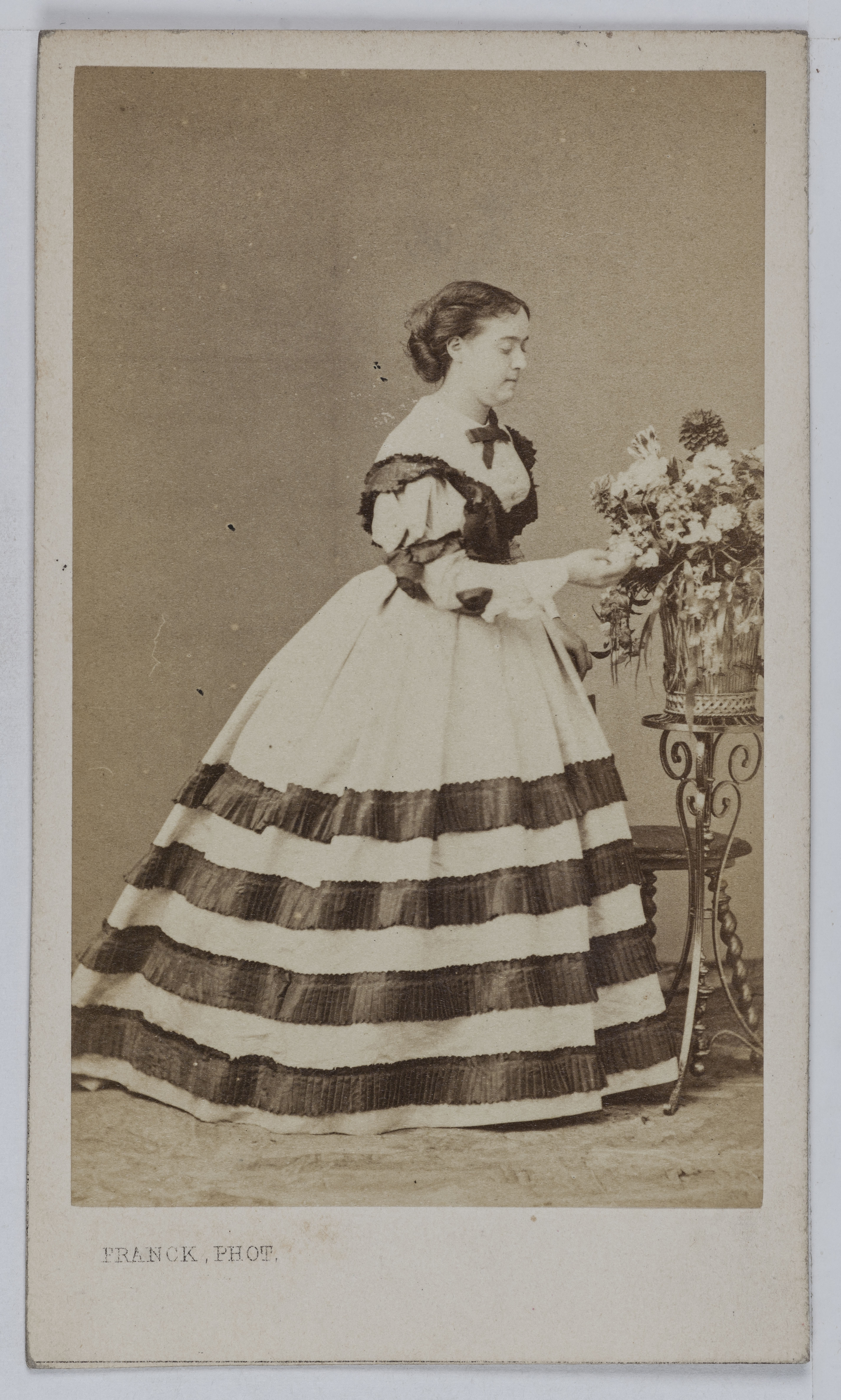 Franck, Portrait de Marie Edile Riquier (1832-1911), actrice au Théâtre du Gymnase en 1850 et à la Comédie Française entre 1856 et 1884.