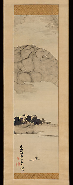 Ike no Taiga, Finger Painting of a Landscape
