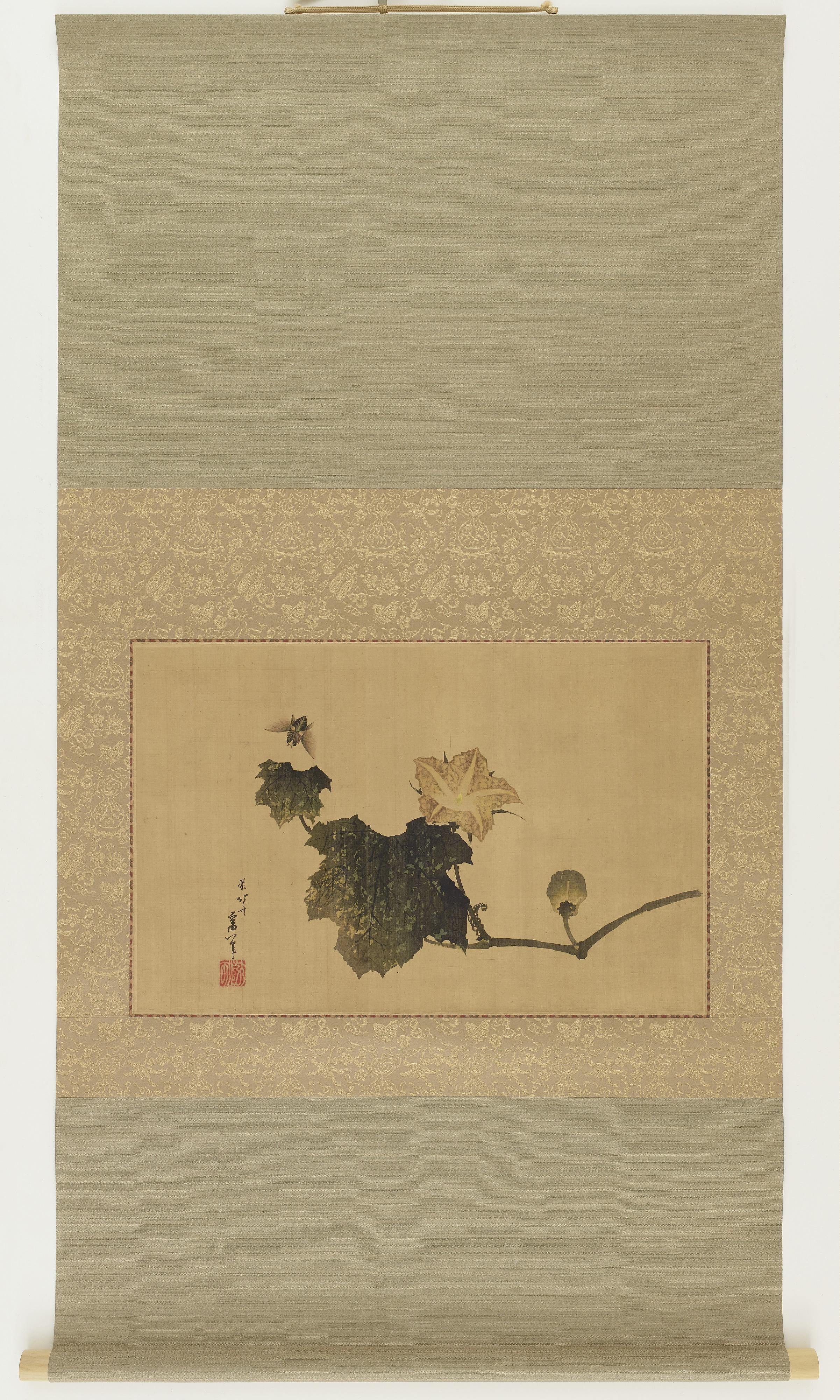 Katsushika Hokusai, Pumpkin Vine and Horse Fly