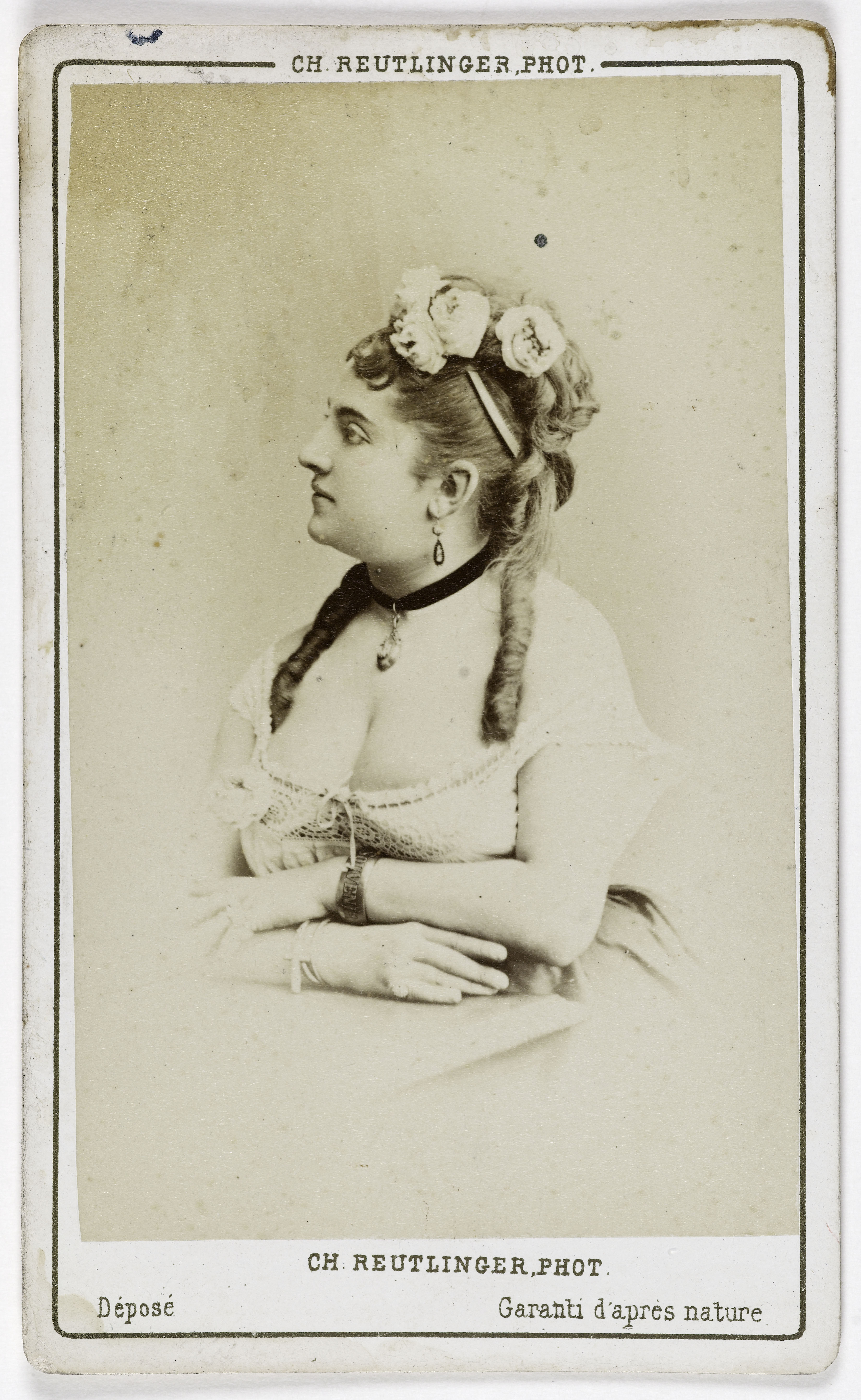 Charles Reutlinger, Portrait de Mlle Duclot (actrice aux Bouffes)