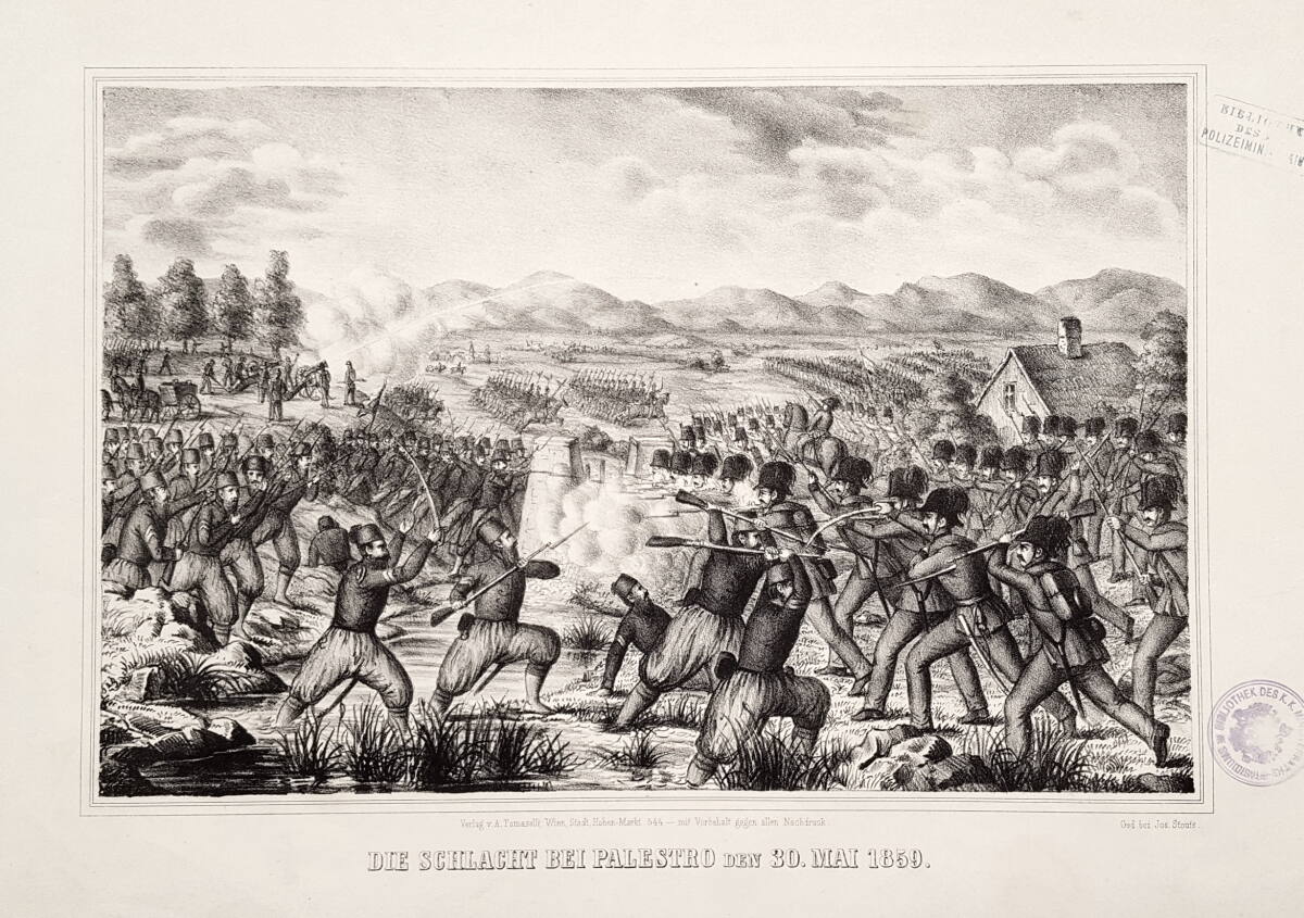 Anonym, "DIE SCHLACHT BEI PALESTRO DEN 30. MAI 1859."