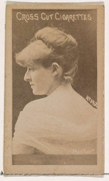 W. Duke, Sons & Co., Card Number 142, Sadie Martinot, from the Actors and Actresses series (N145-1) issued by Duke Sons & Co. to promote Cross Cut Cigarettes