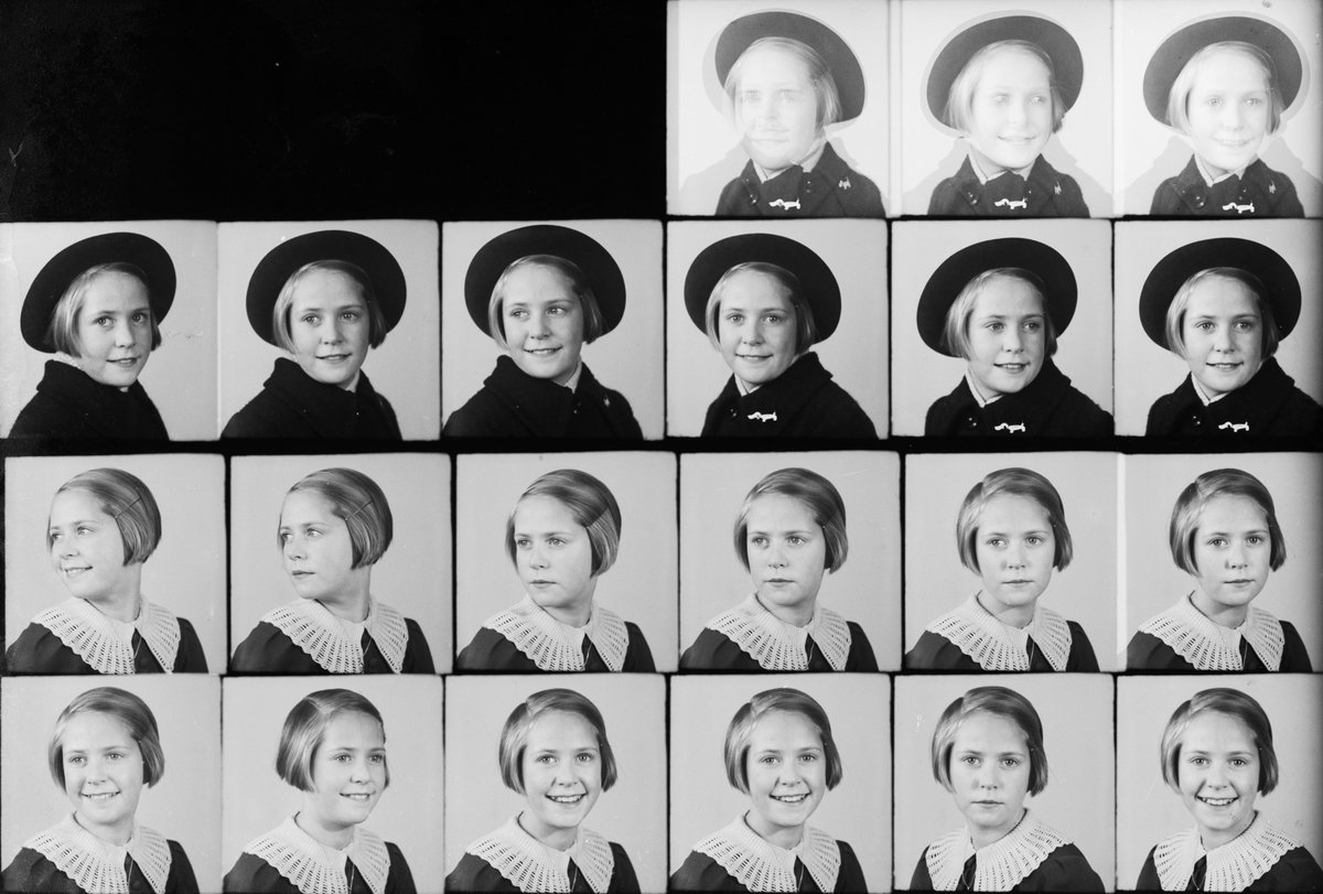 Skötsner-Edhlund, Ateljéporträtt - flicka, Östhammar, Uppland