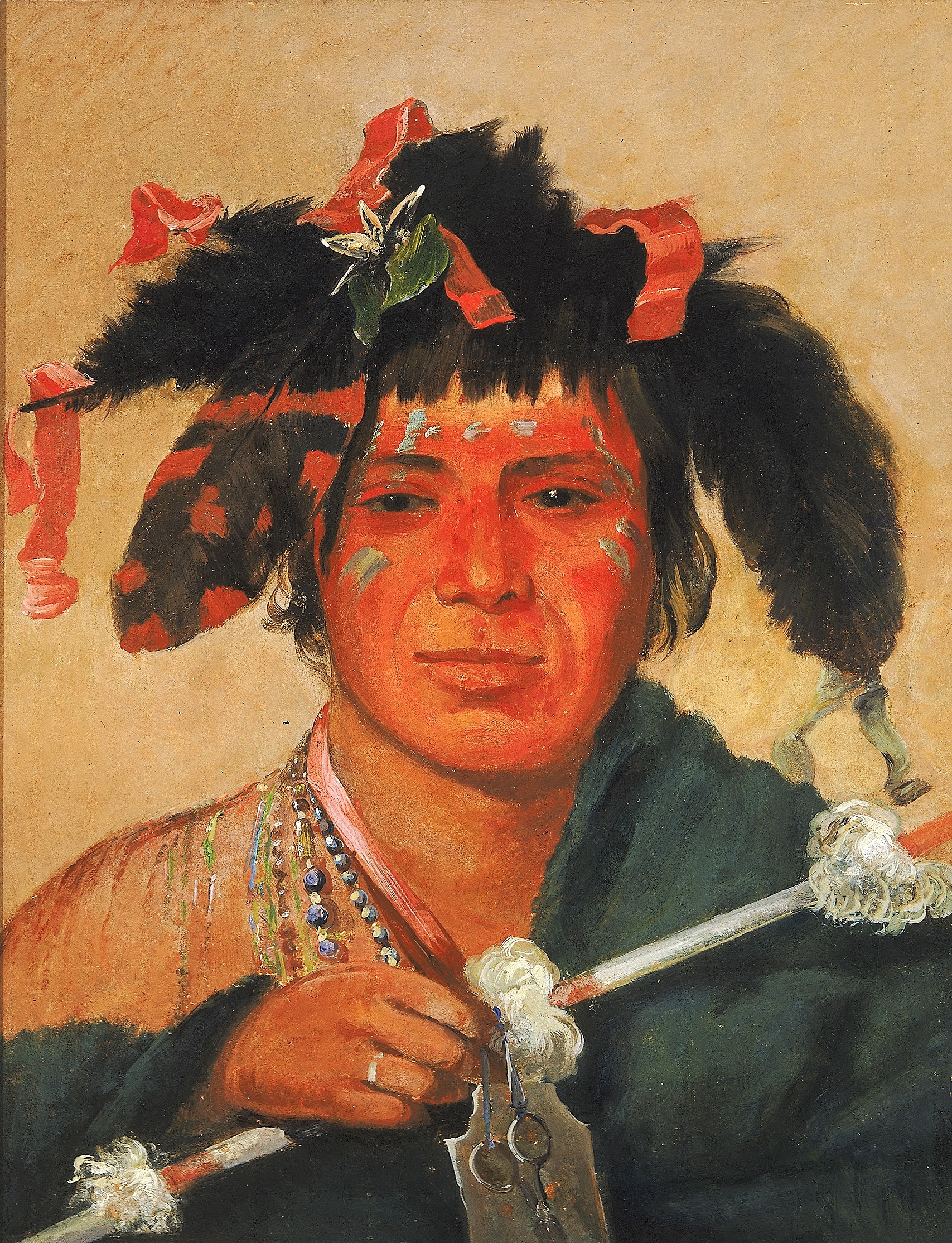 George Catlin, Ko-mán-i-kin-o-haw, Little Whale, a Brave