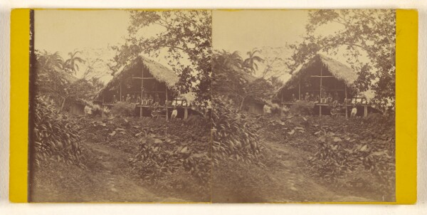 Timothy H. O'Sullivan, [View of an Indian House on the upper part of the Sassardi River. Darien Expedition.]