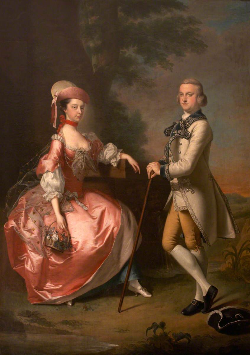 Thomas Hudson, Sir John Pole, 5th Bt (c.1733–1760) and Elizabeth Mills, Lady Pole (1737–1758)