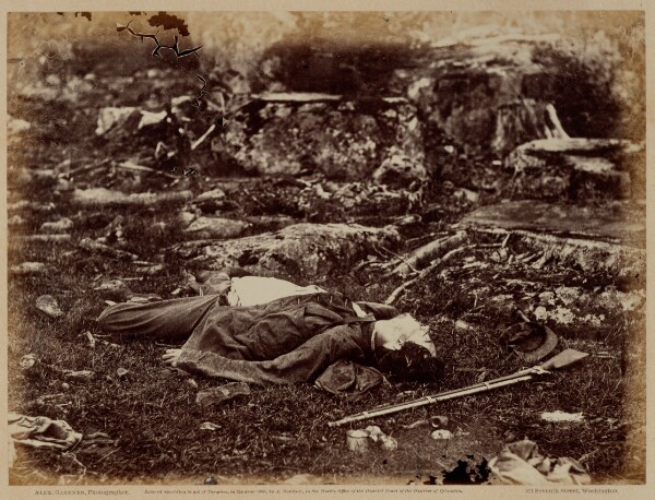 Alexander Gardner, A Sharpshooter's Last Sleep, Gettysburg, Pennsylvania