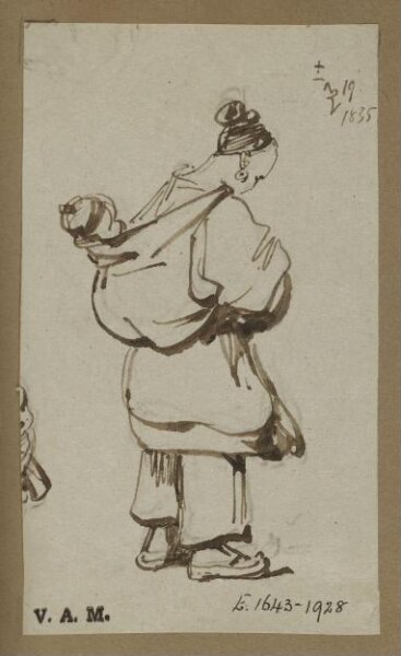 George Chinnery, A Chinese boatwoman with a child in a sling on her back