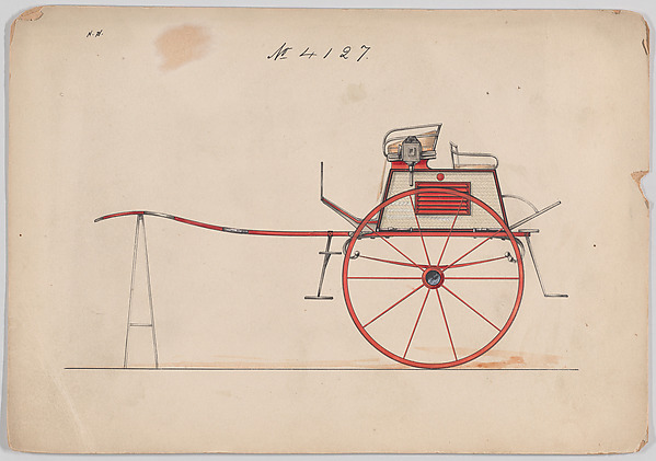 Brewster & Co., Design for Dog Cart or 2 Wheeler, no. 4127
