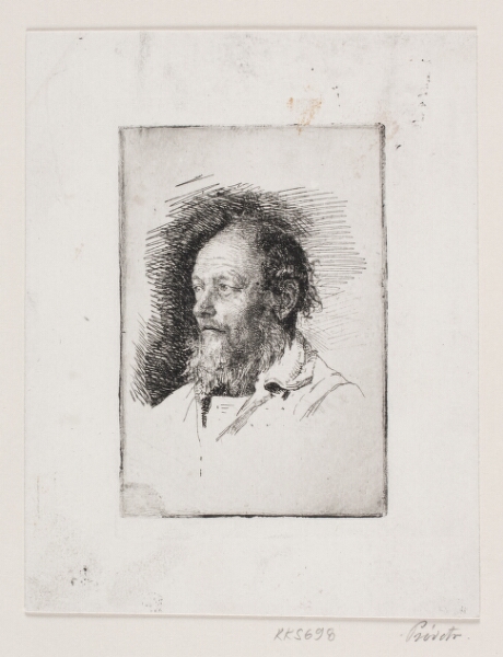 Carl Bloch, En gammel fisker. Brystbillede
