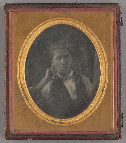 Unknown, [Portrait of a Man Smoking a Pipe]