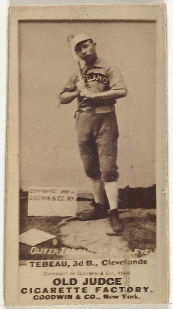 Goodwin & Company, Oliver Wendell "Patsy" Tebeau, 3rd Base, Cleveland, from the Old Judge series (N172) for Old Judge Cigarettes