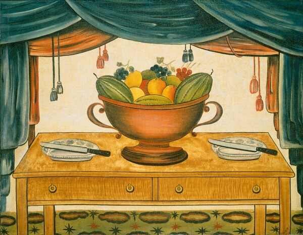 American 19th Century, Bowl of Fruit