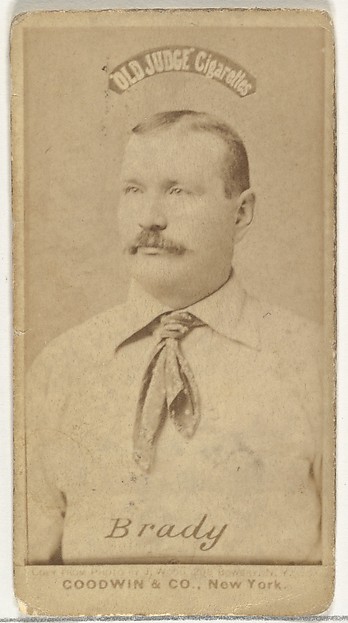 Goodwin & Company, Stephen A. "Steve" Brady, New York Metropolitans, from the Old Judge series (N172) for Old Judge Cigarettes
