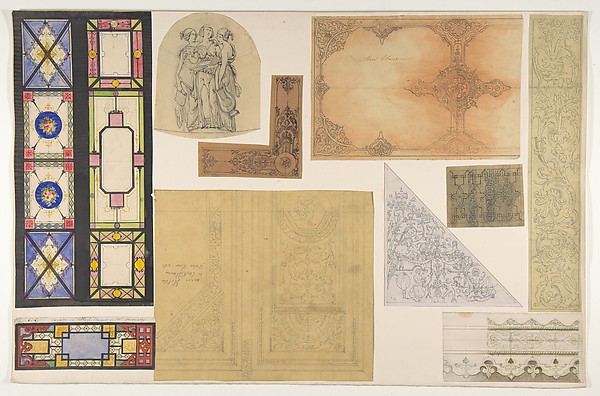 Jules-Edmond-Charles Lachaise, Ten designs for the decoration of the Opéra Comique, Paris