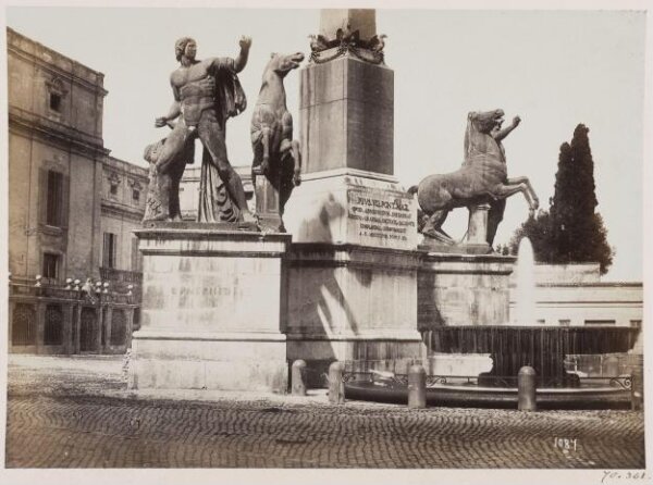 Parker, John Henry, Sculptures - The Colossal Horses, with the Statues of Castor and Pollux, the work of Phidias and Praxiteles (now in the Piazza di Monte Cavallo)