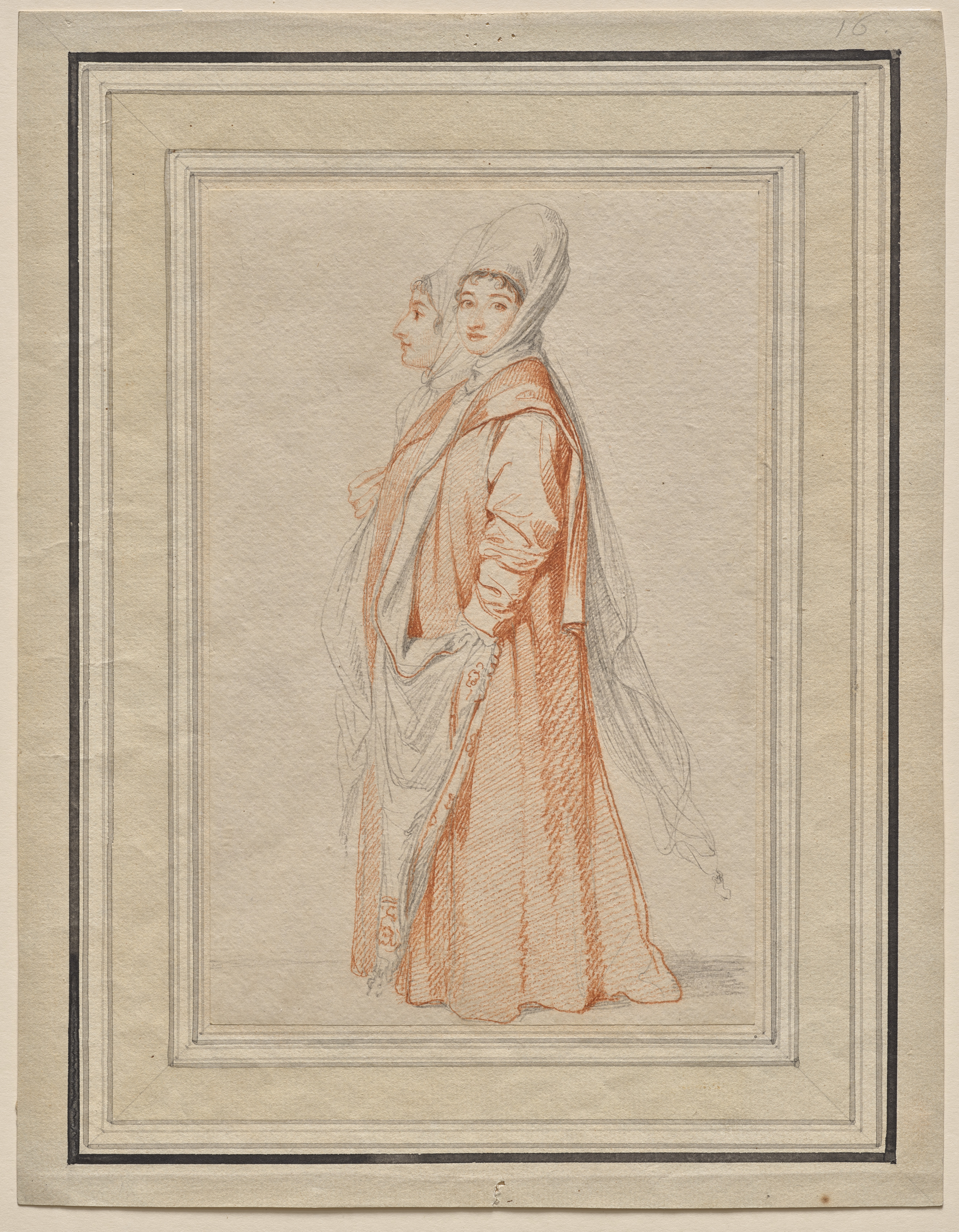 Richard Cosway, Two Veiled Young Women, probably Lilla Amnani and Her Sister