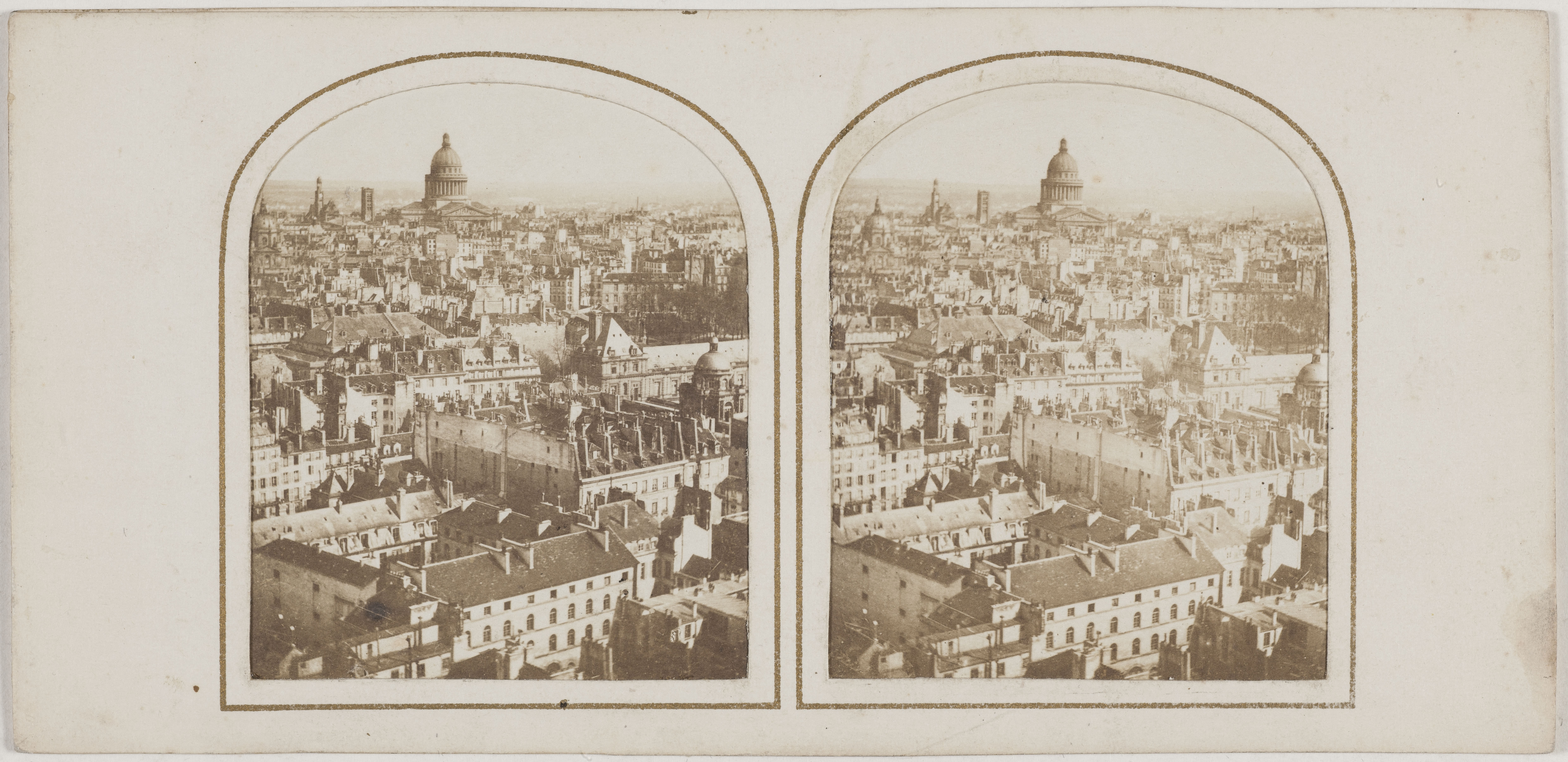 Anonyme, Panorama de Paris pris des tours de l'église Saint-Sulpice, 6ème arrondissement, Paris.