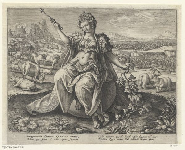 Collaert, Adriaen, (-1618), (printmaker), The four continents: Europe