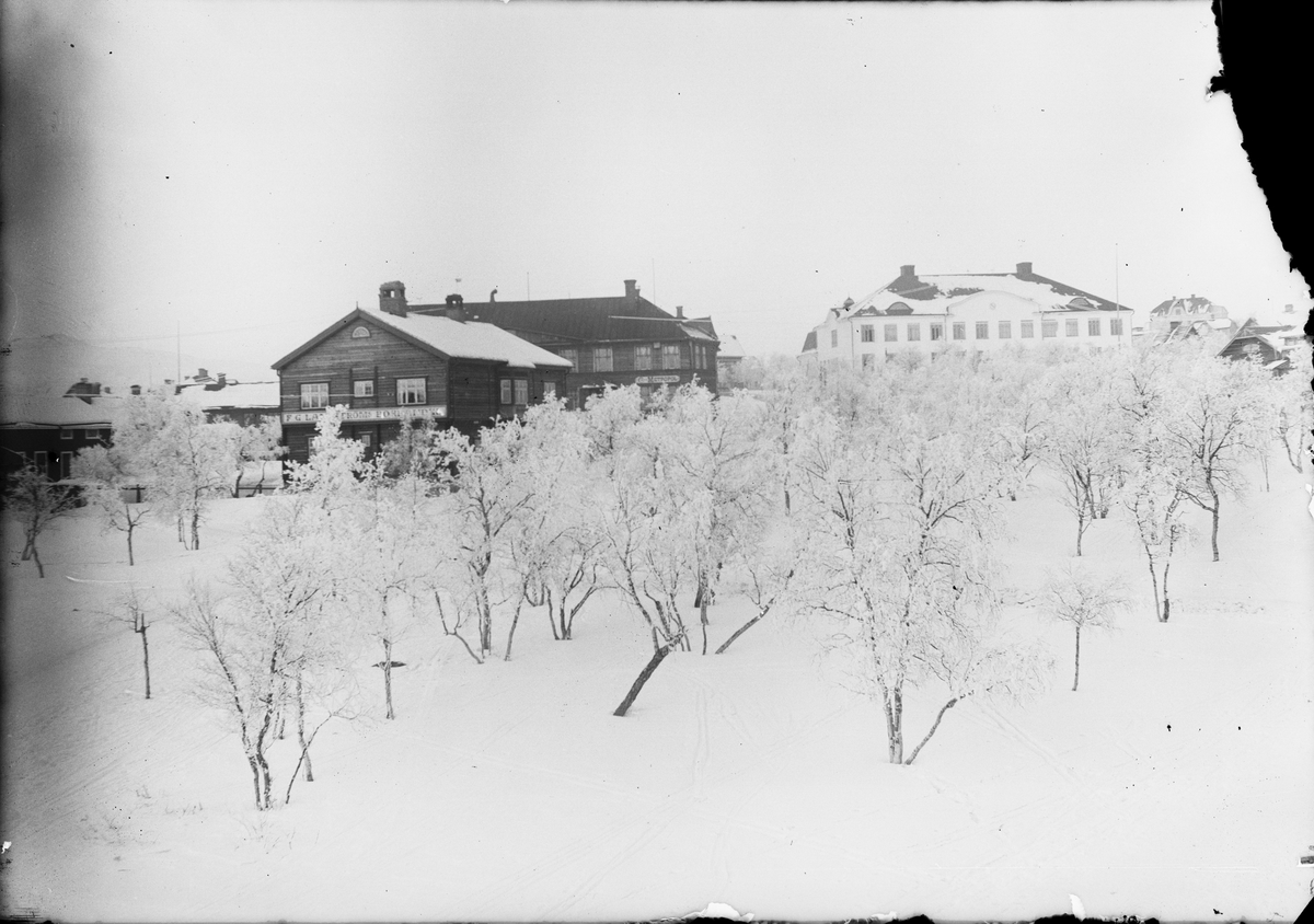 Josef Ärnström, Vy över bland annat Centralskolan i Kiruna, Lappland