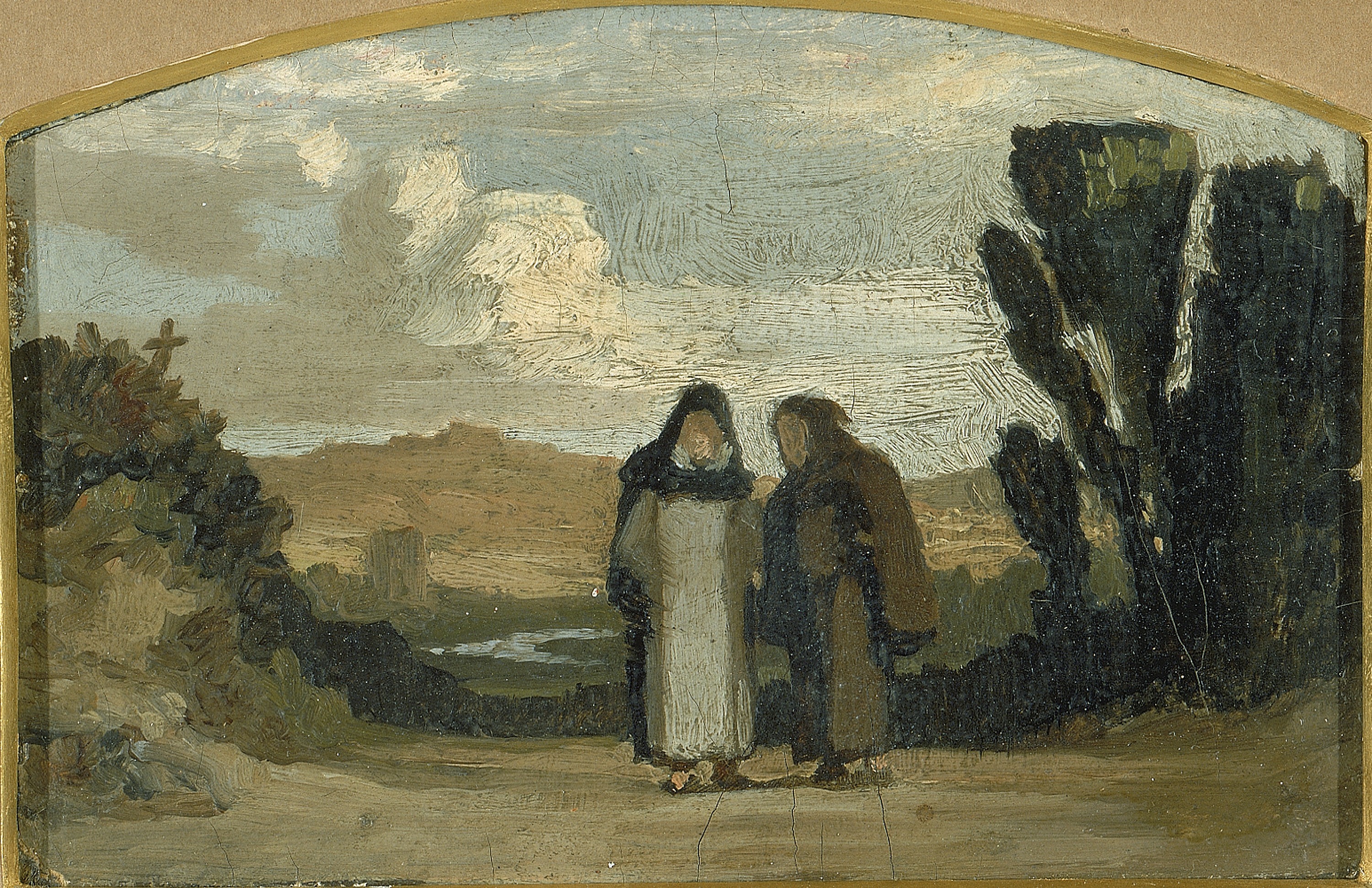 Elihu Vedder, Monks on the Appian Way