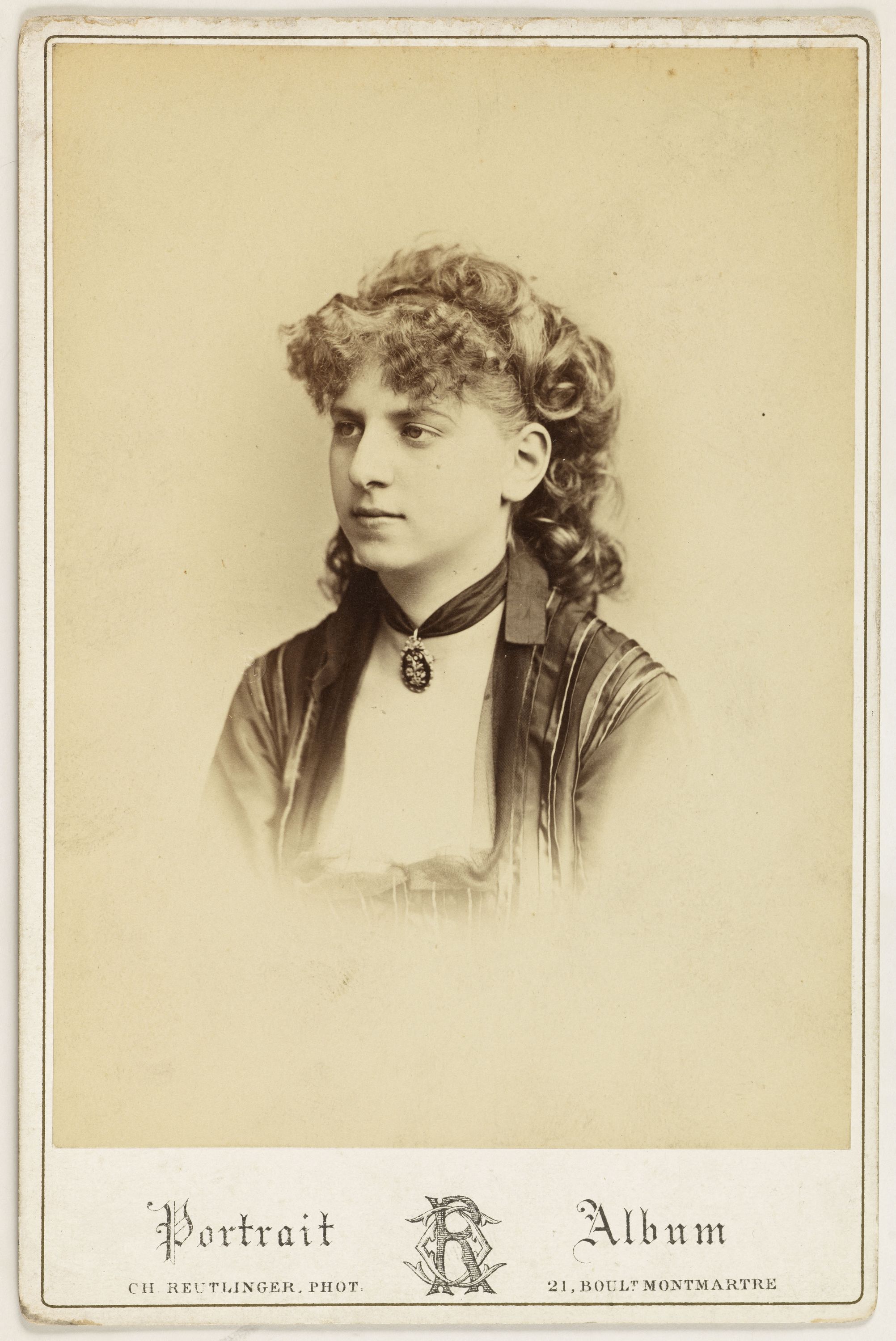 Charles Reutlinger, Portrait de Jeanne Bernard, dite Bernhardt (1851-1900), actrice