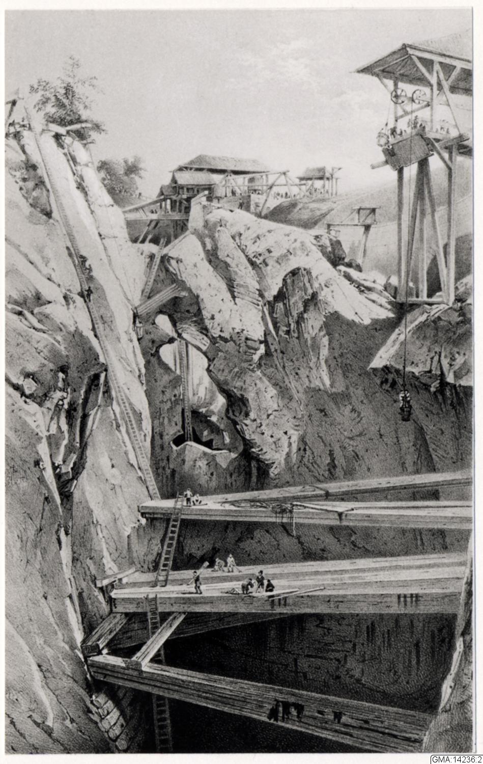 Auguste Mayer, fotografi, gruvdrift, litografi